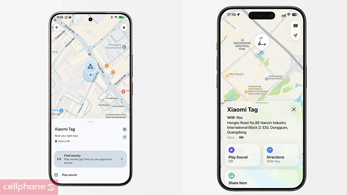 Phần mềm kết nối với thiết bị định vị Xiaomi Tag 4 Pack BHR08SPGL