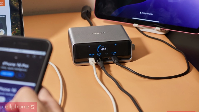 Trạm sạc Anker Prime A2345 6 cổng 4C2A 250W - Hỗ trợ sạc với công nghệ thông minh