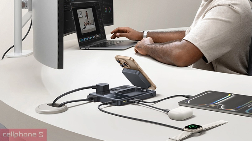 Công suất sạc của trạm sạc dự phòng Baseus Nomo QI2 67W 1.5m US 8 in 1