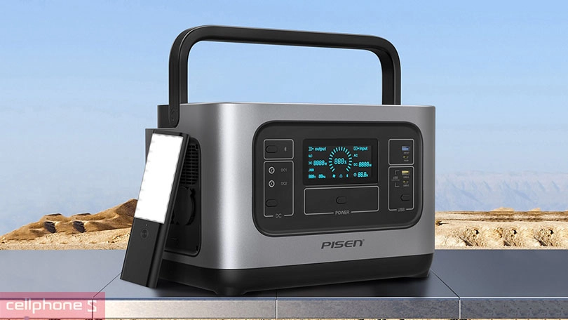 Thiết kế trạm sạc dự phòng Pisen Super Fast Powerwild LifePo4 1288 1000W