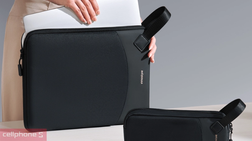 Thiết kế combo túi chống sốc kèm túi phụ kiện Innostyle Guardiantech Macbook/Laptop 16 inch