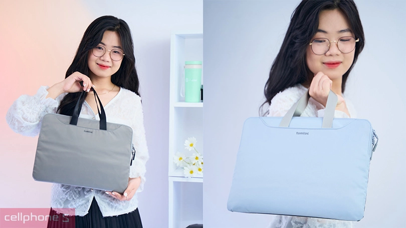Túi chống sốc Tomtoc Slim Handbag Macbook Pro/Air 13/14 inch - Cấu trúc bảo vệ toàn diện
