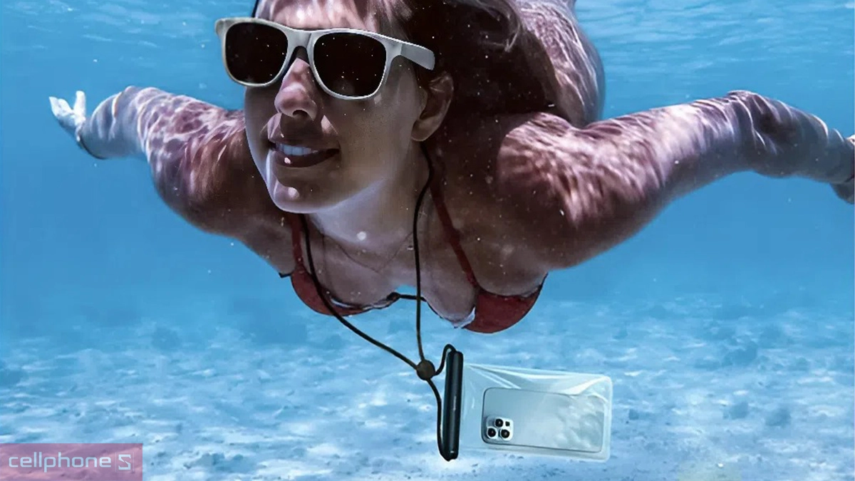 Chuẩn kháng nước túi chống nước điện thoại Baseus Cylinder Slide-cover Waterproof Bag Pro IPX8