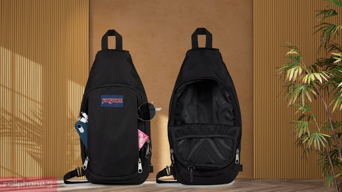 Ngăn chứa rộng rãi trên Túi đeo chéo JanSport (USA) Move Sling 6L