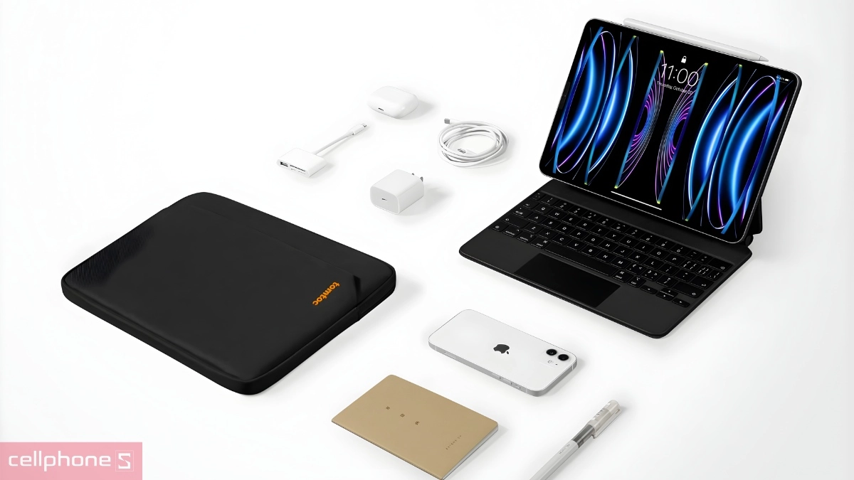 Chất liệu túi chống sốc iPad Tomtoc Tablet Sleeve Bag 11 inch DRS