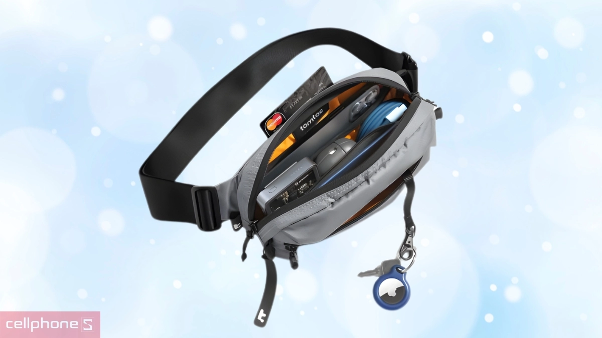 Túi đeo chéo Tomtoc Aviator-T33 Chest Bag 1.5L T33S1G1 DRS - Thiết kế thời trang, bảo mật RFID