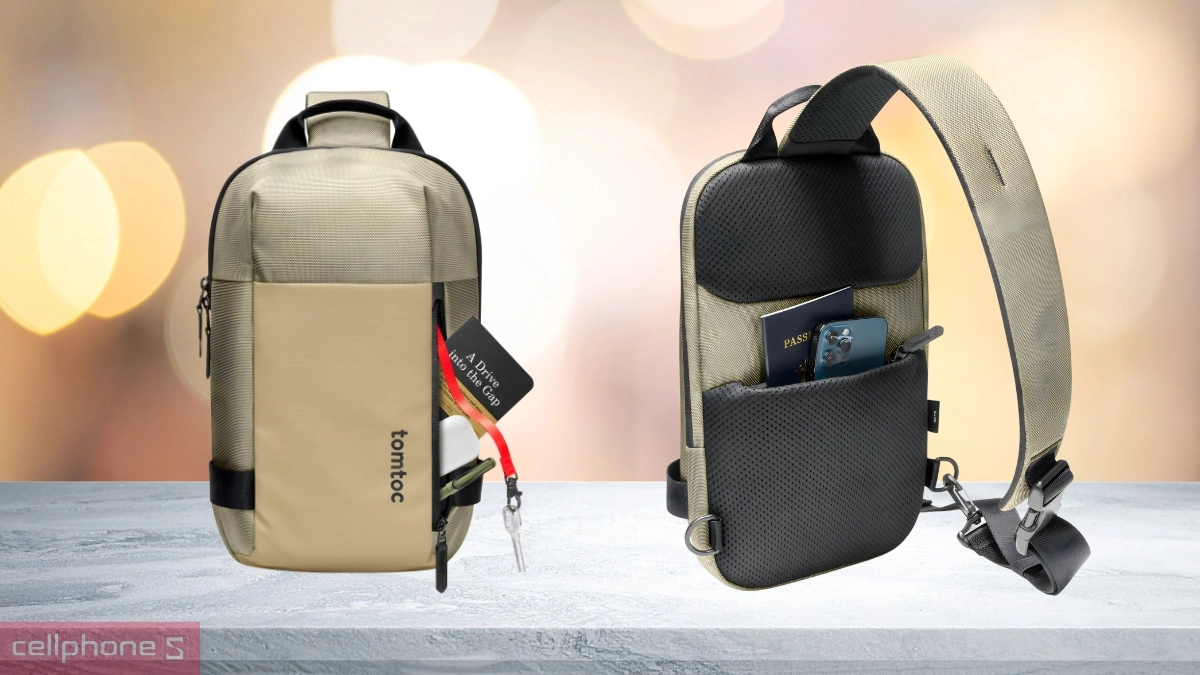 Túi đeo chéo Tomtoc Crossbody Edc Sling Bag 14 Inch T24M1K1 DRS - Thiết kế an toàn, thuận tiện mang theo