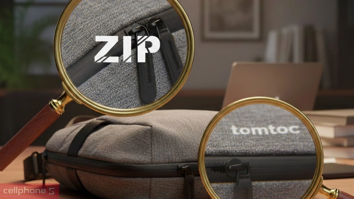 Thiết kế 2 khóa đa năng, tích hợp khóa Zip an toàn