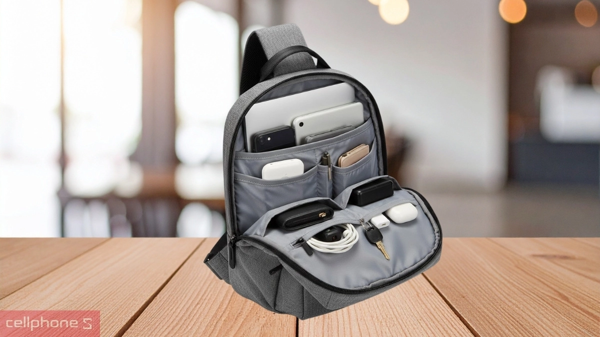 Chất liệu vải tái chế kháng nước và quai đeo linh hoạt