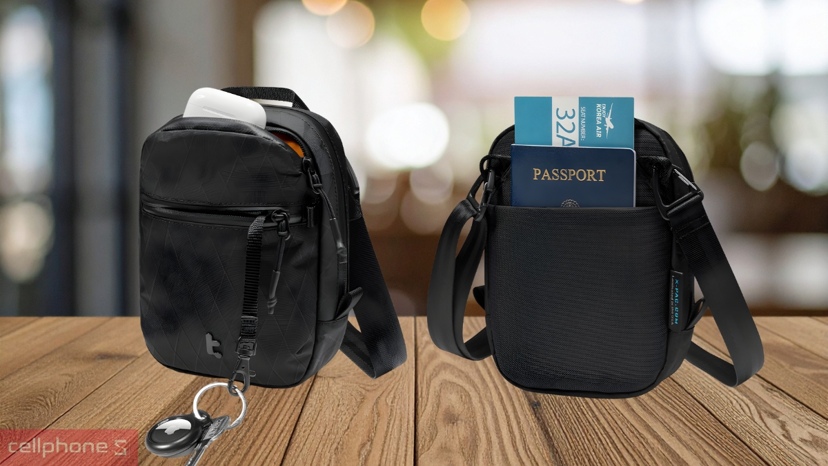 Túi đeo chéo Tomtoc X Pac Aviator Travel Crossbody 1 3L DRS - Bền bỉ tối ưu, đa ngăn tiện lợi