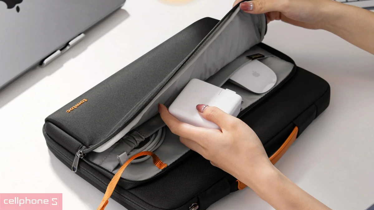 Ngăn phụ túi xách chống sốc Tomtoc Briefcase 14 inch (USA)
