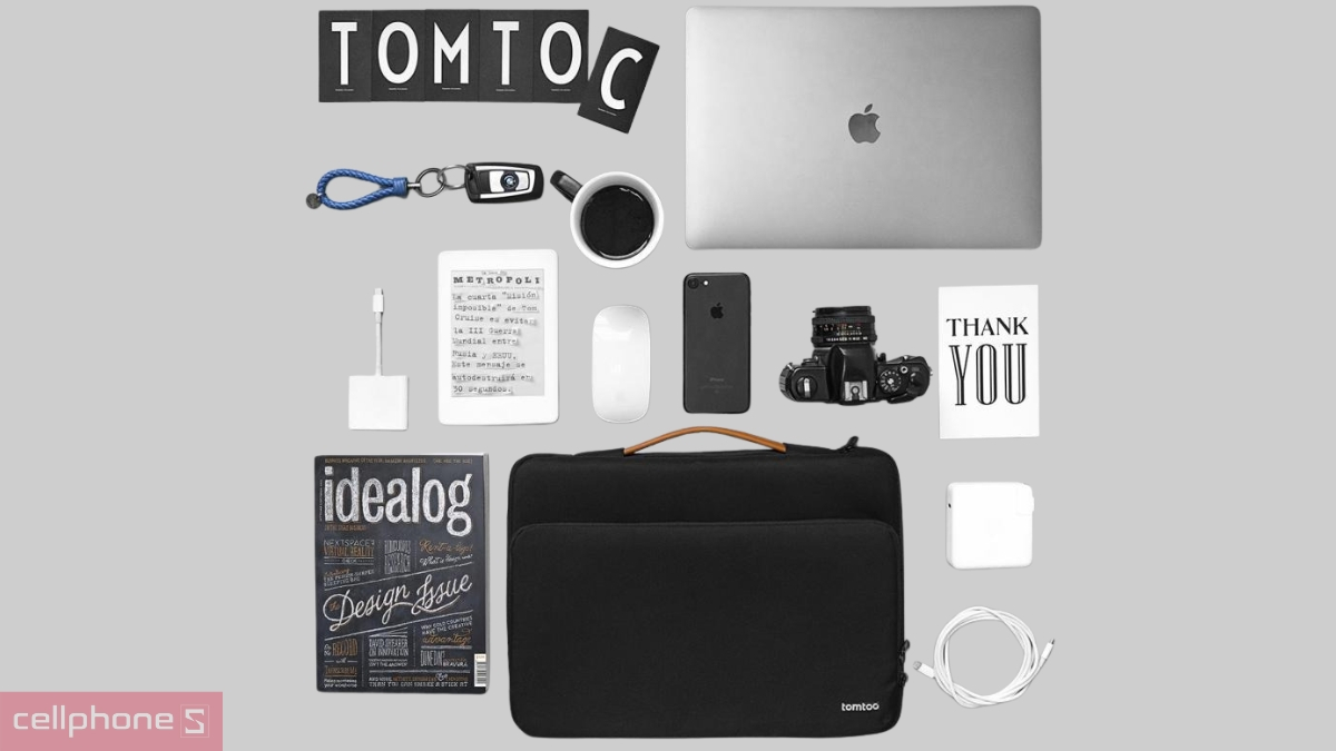 Thiết kế túi xách chống sốc Tomtoc Briefcase 16 inch
