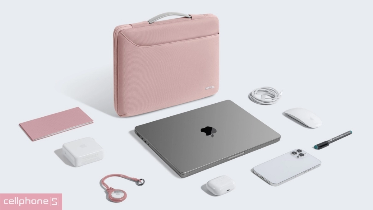 Thiết kế túi xách chống sốc Tomtoc Spill-Resistant 13 inch