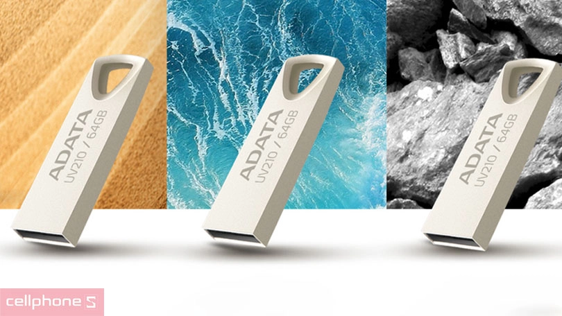 Khả năng chống sốc, chống bụi, chống nước và thiết kế USB 2.0 ADATA UV210 64GB