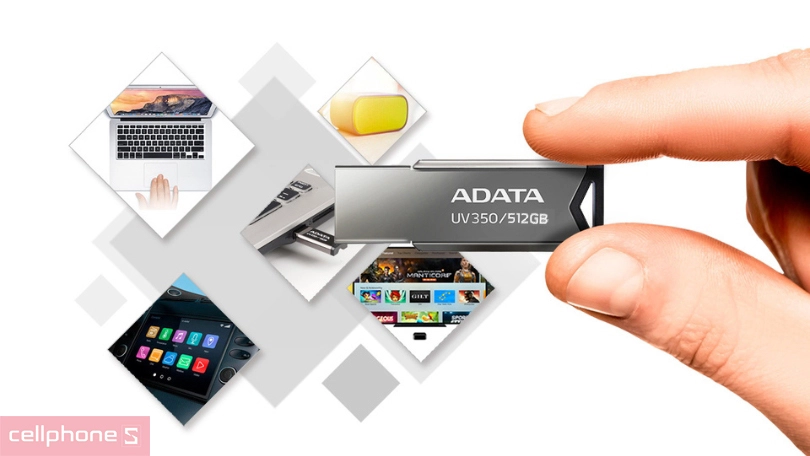 Thiết kế USB 3.2 Adata UV350 512GB