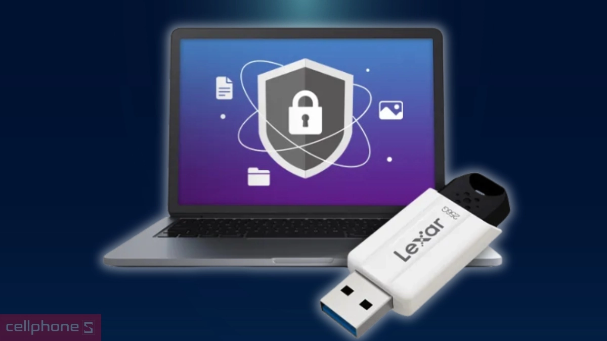 Khả năng bảo vệ dữ liệu USB 3.1 Lexar 256GB JumpDrive S80