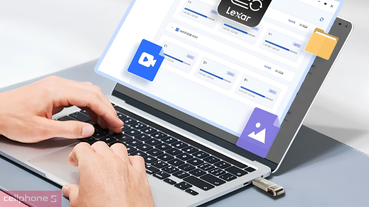 USB Lexar với vỏ kim loại bền bỉ giúp bảo vệ dữ liệu và tản nhiệt hiệu quả