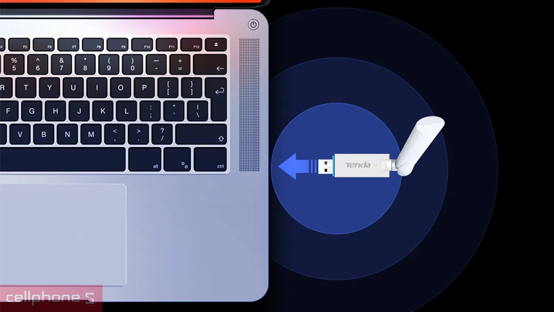 USB Wifi Tenda U2 AX300 - Truyền tải dữ liệu mạng mượt mà, phạm vi kết nối rộng