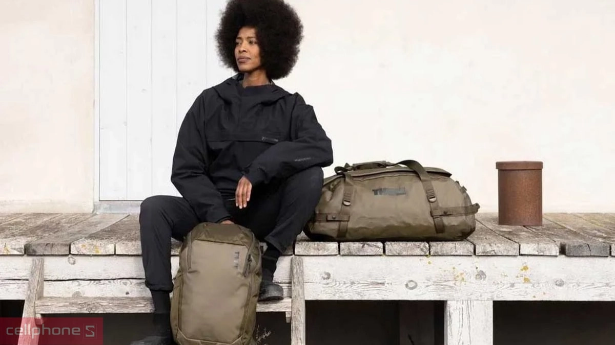 Kết cấu túi hành lý Thule Chasm Recycled Duffel 40L