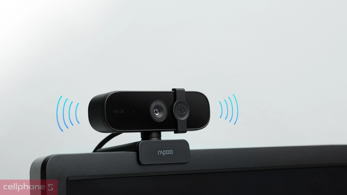 Khả năng ghi hình Webcam tích hợp micro Rapoo C280 2K 1440P 