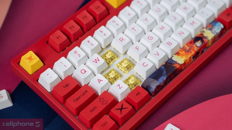 Thiết kế bàn phím cơ Akko 3087 RF One Piece Luffy Cream