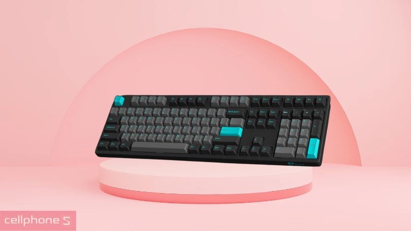 Bàn phím cơ Akko 3108 Plus Black & Cyan - Vẻ đẹp cuốn hút, độ bền cao 