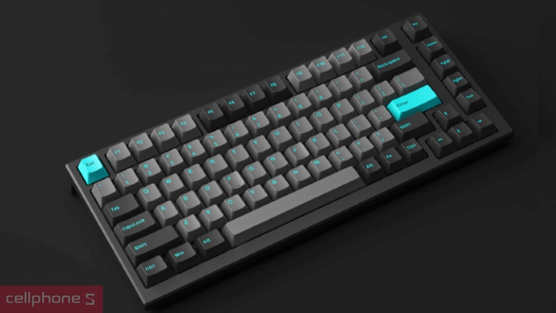 Keycap bàn phím cơ Akko Monsgeek MG 75 Black & Cyan