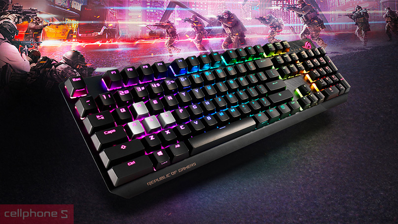 Thiết kế bàn phím ASUS ROG Strix Scope RX