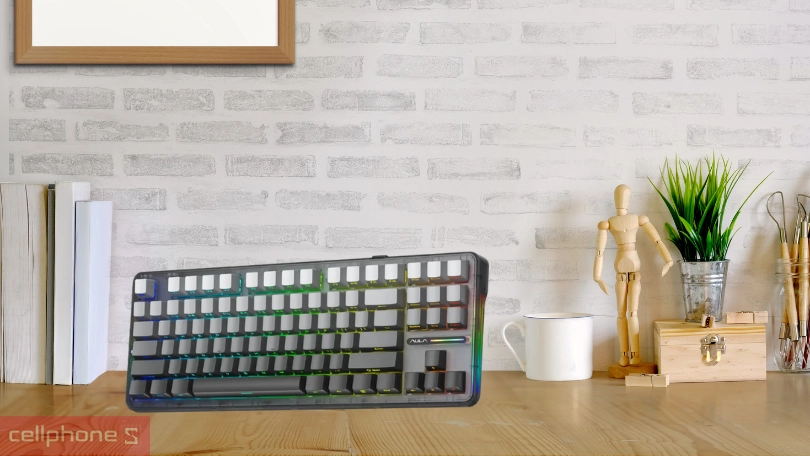 Bàn phím không dây Aula F87 Đen Gradient