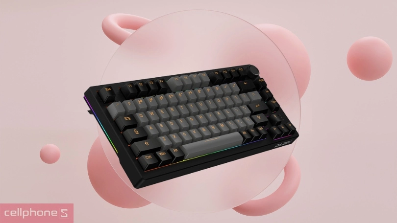 Keycap, switch của bàn phím cơ Dareu EK75 Pro Black Golden RGB