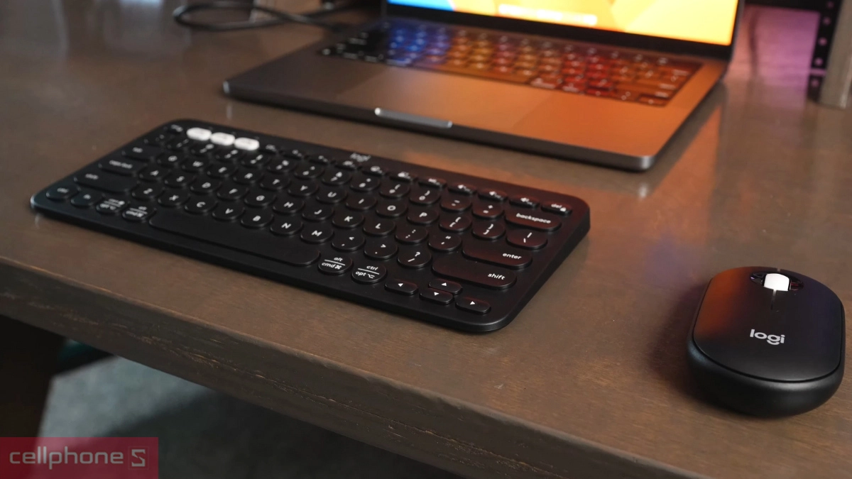 Bàn phím Bluetooth Logitech Pebble K380S Tinh Giản, Nhỏ Gọn