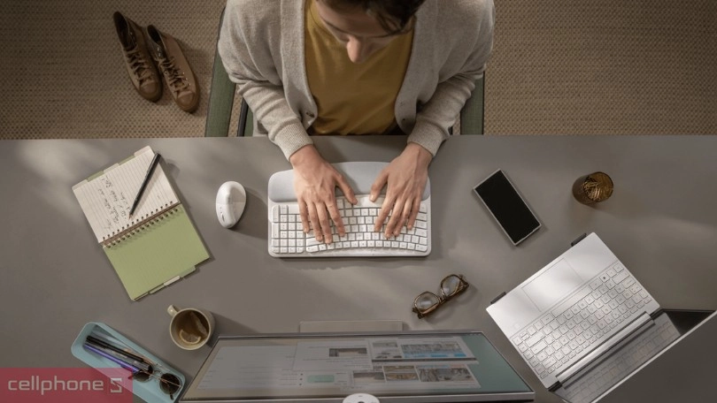 Bàn phím không dây Logitech Wave Keys Ergonomic – Gõ thoải mái cả ngày dài