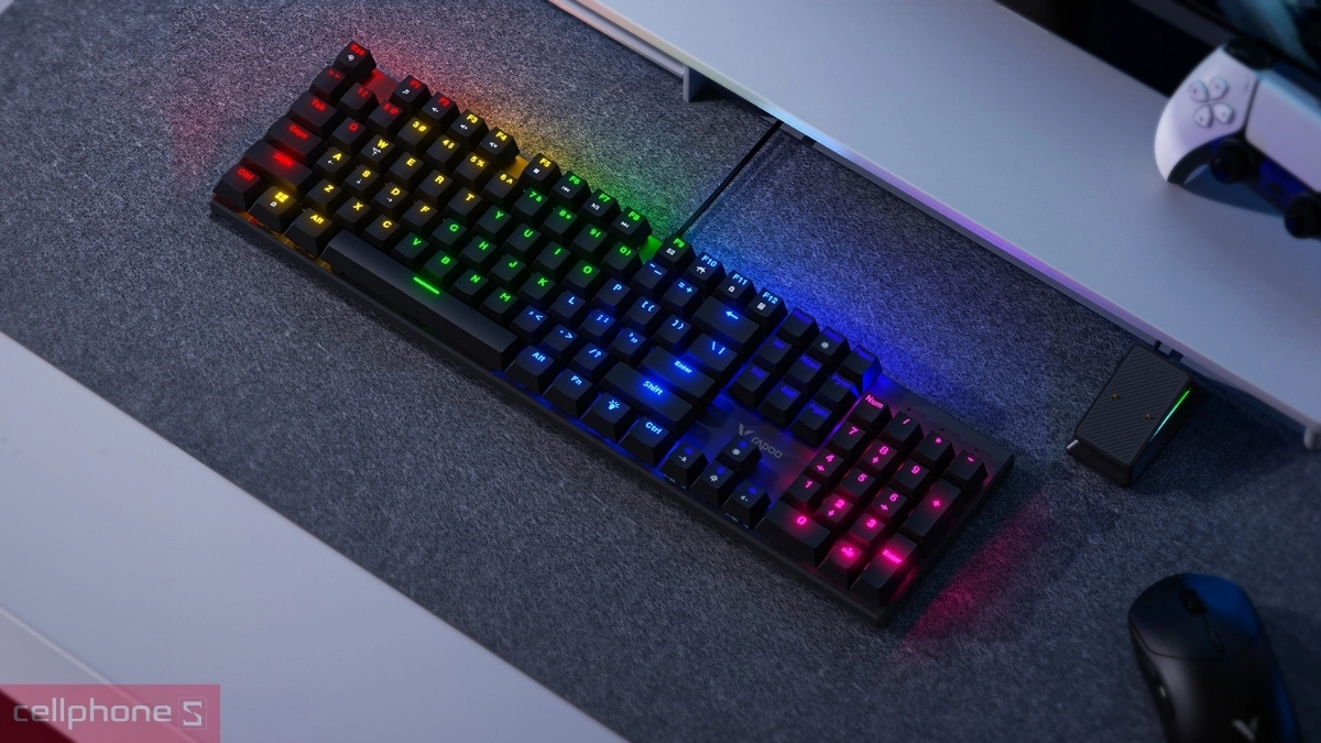Tốc độ bàn phím cơ Rapoo GK500 đen