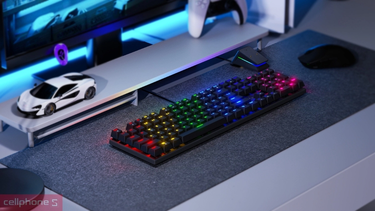 Thiết kế bàn phím cơ Rapoo GK500 đen