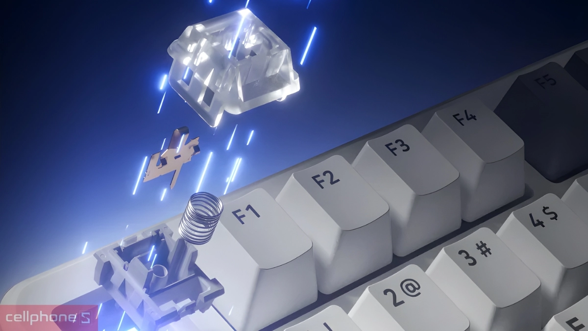 Tối ưu với keycap PBT Doubleshot, switch Speed Silver