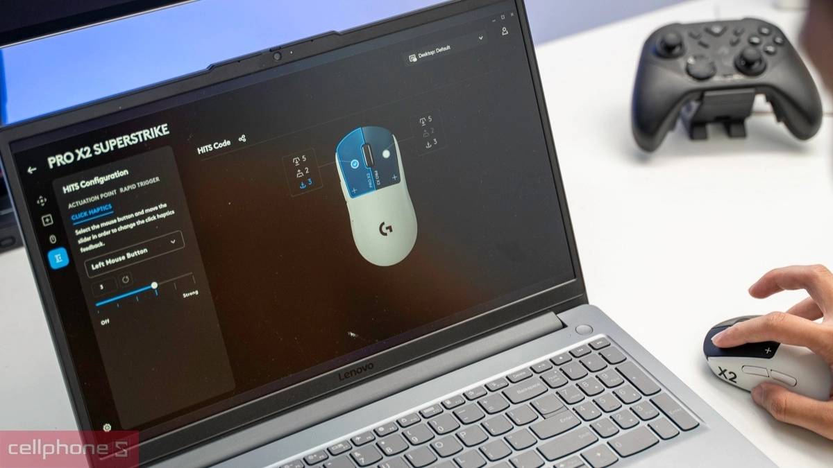 Độ nhạy chuột Gaming không dây Logitech Pro X2 Superstrike Lightspeed