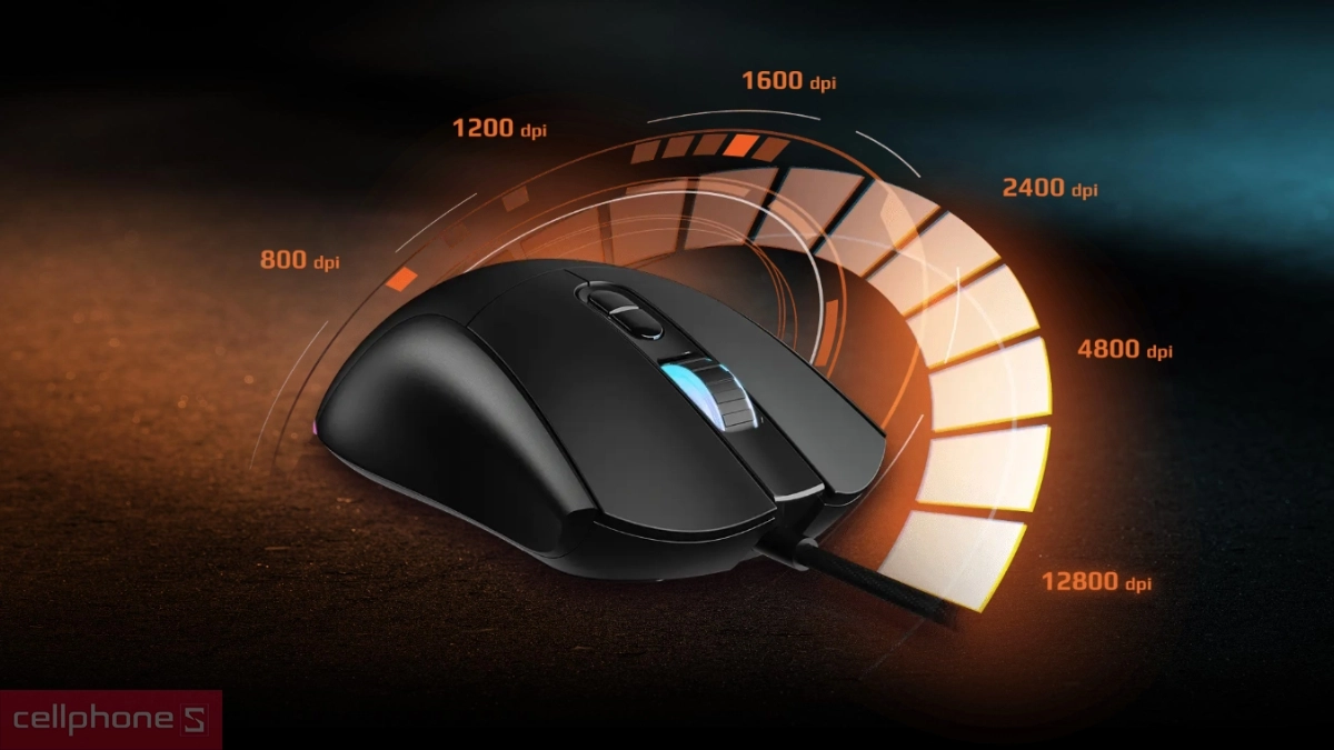 Cảm biến quang học chuột Gaming có dây MSI Forge GM320