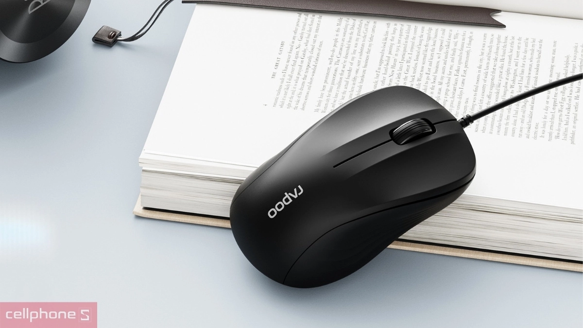 Độ phân giải 1000 DPI của chuột có dây Rapoo N160 Lite