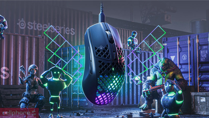 Chuột Gaming SteelSeries Aerox 3 Onyx - Tạo hình chuẩn Gaming, cảm biến TrueMove hiện đại
