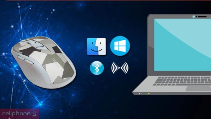 Chuột không dây Bluetooth Rapoo M500 Silent