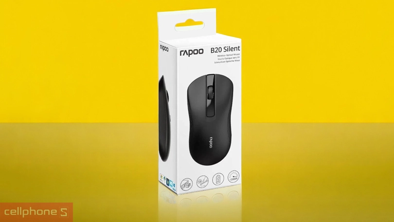 Chuột không dây Rapoo B20 Silent – Êm ái, nâng tầm hiệu quả công việc