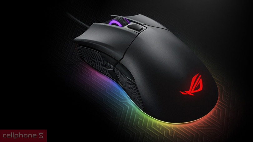 Thiết kế chuột Asus Rog Gladius II