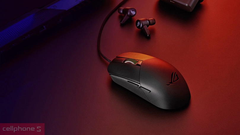 Thiết kế chuột Asus Rog Strix Impact III