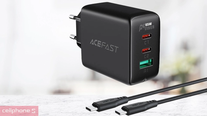 Củ sạc nhanh ACEFAST PD 65W A13 3 cổng