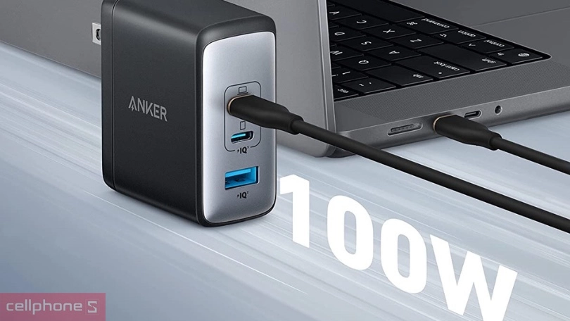 Củ sạc Anker 736 Nano II 2C1A 100W B2B A2145J12 - Hỗ trợ sạc nhanh, kích thước nhỏ gọn