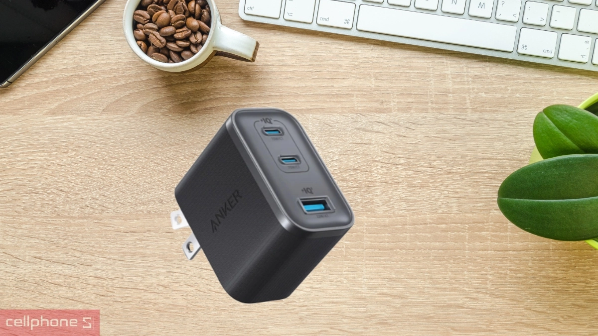 Thiết kế Anker 4 cổng 3C1A GaN 70W A121C