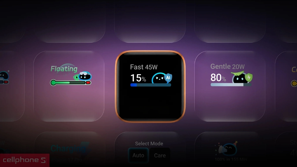 Củ sạc Anker Nano 45W A121D có màn hình LED sắc nét, thú vị