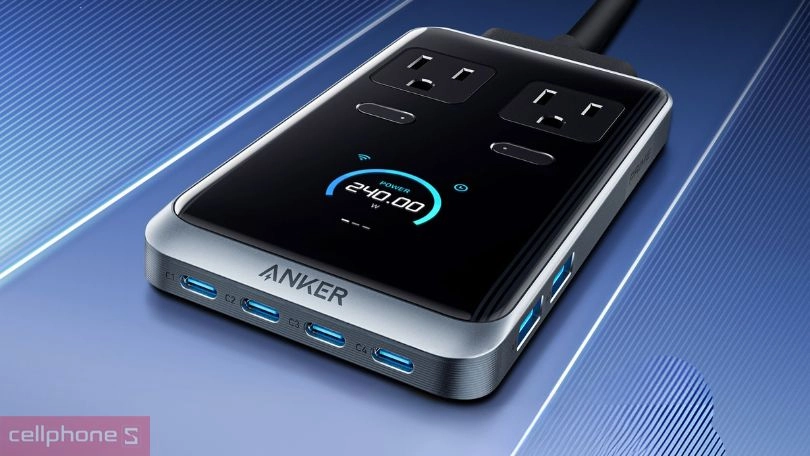 Thiết kế củ sạc Anker Prime A91B2 8 in 1 240W
