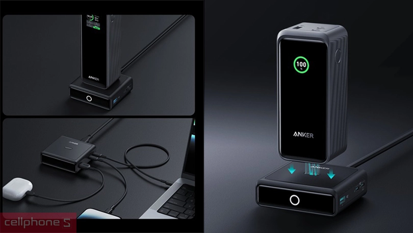 Dock sạc Anker 2C1A 100W B2C A190211