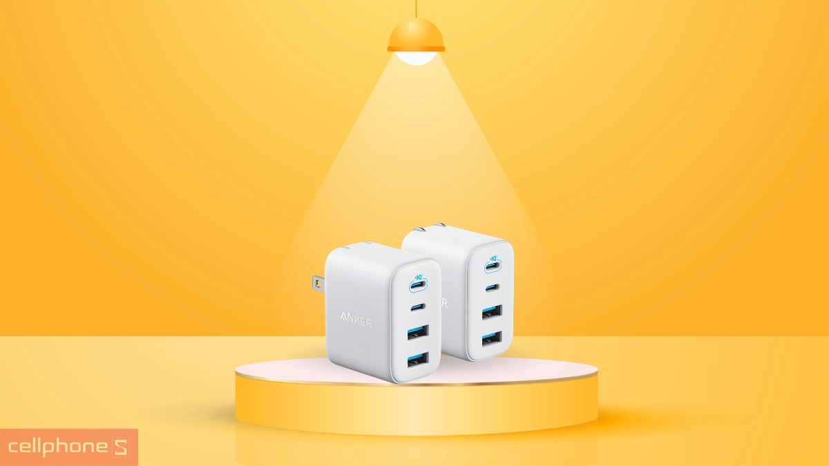 Sạc Anker 2A2C 50W A121E - Công suất mạnh mẽ, thiết kế nhỏ gọn